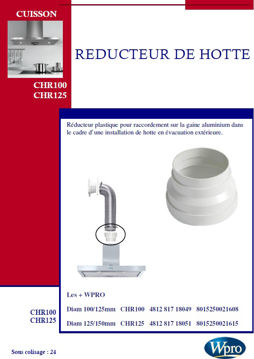 Image de Réducteur plastique - diam 100/125 mm - CHR100