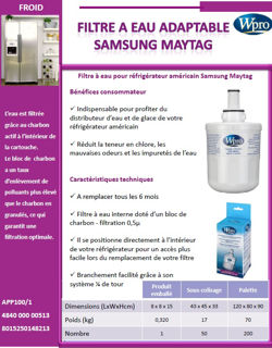 Image sur Filtre à eau adaptable Samsung et Maytag- APP100/1