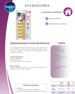 Image sur Désodorisant pour aspirateur. Citronnelle - ACT050