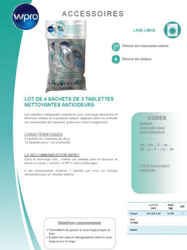 Image de Lot de 4 sachets tablettes antiodeurs - AFR431