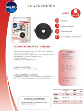 Image de Filtre à charbon type D210 diam 21cm - FAC549/1