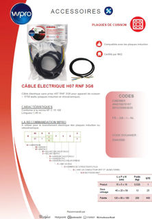Image sur Câble HO7 RNF 3G6 sans prise - longueur 1,45m - CAB360/1