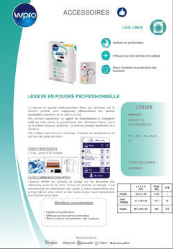 Image de Lessive en poudre - 1,2 kg - 22 lavages - WMP600
