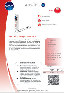 Image sur Rails télescopiques compatibles fours Whirlpool ou Hotpoint -  T